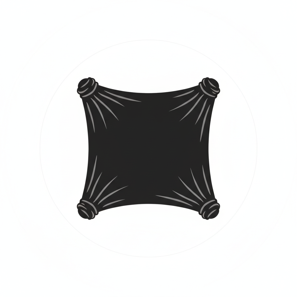 Icon of a stretched black fabric